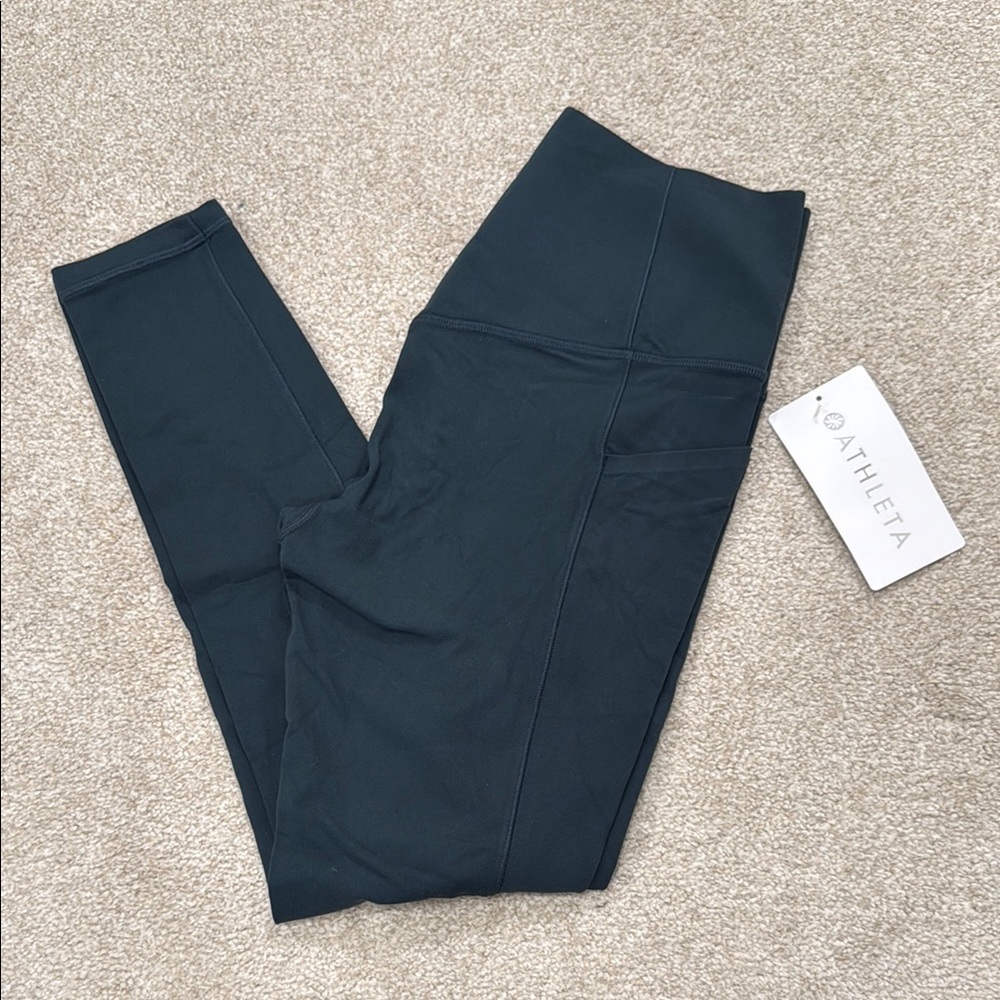 Athleta Salutation Stash Green Leggings